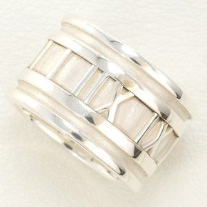 Tiffany Atlas Wide Silver Ring Total weight approx. 9.2g